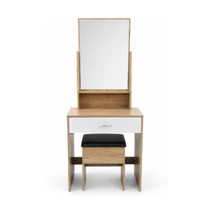 Urban Elegance Dressing Table with Mirror and Padded Stool – MW1005