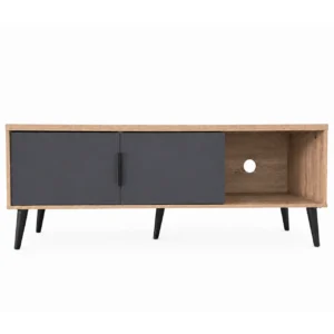Modern 1.2m TV Stand Natural Oak and Dark Grey – MWPLS5